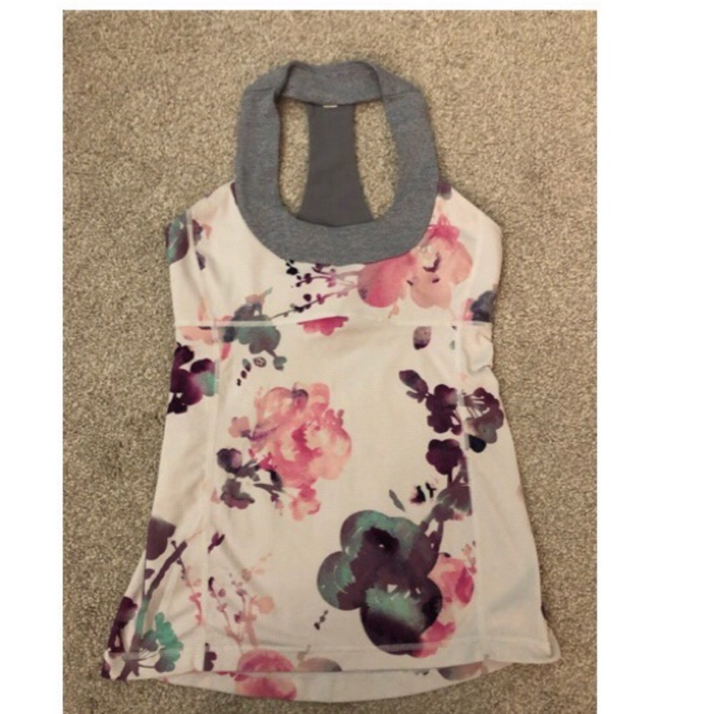Lululemon Floral Racerback Tank Size 6